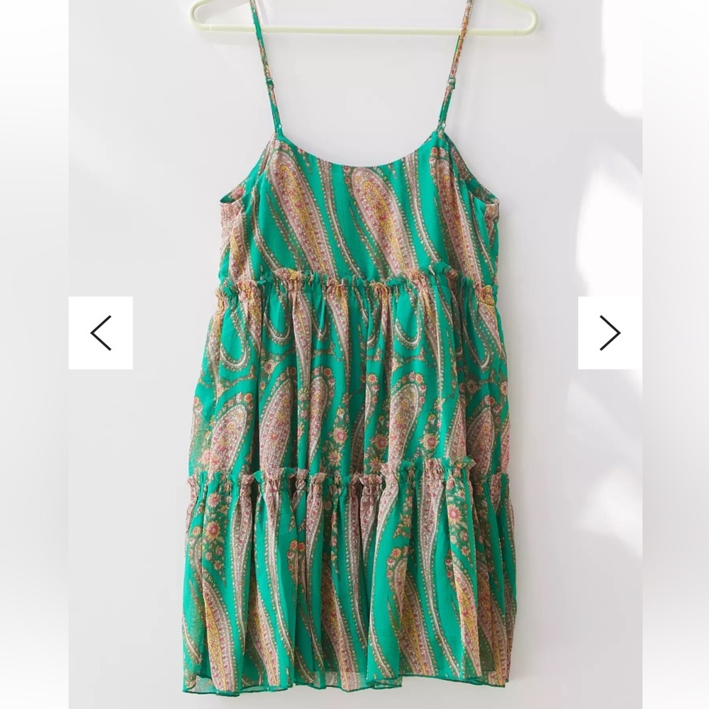 NWT Urban outfitters Rory Printed Chiffon Mini Dress Size M - Picture 5 of 13